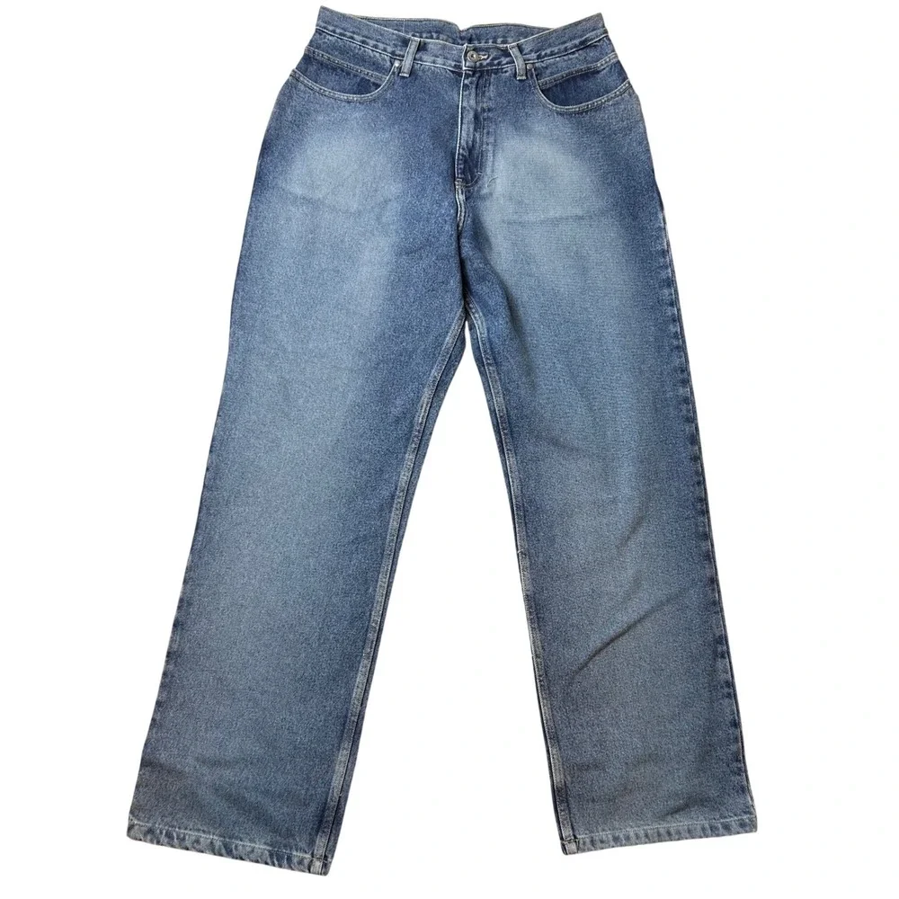 Vintage SOURCE‎ X JEANS Mens 36 Waist Blue Denim Straight Leg Pants NEW NWOT